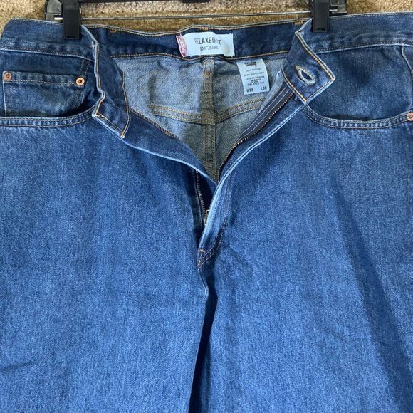 LEVI’S 550 Relaxed Fit Straight Leg Blue Denim Mens Jeans Sz 38x30 Tab Cotton - Picture 3 of 9